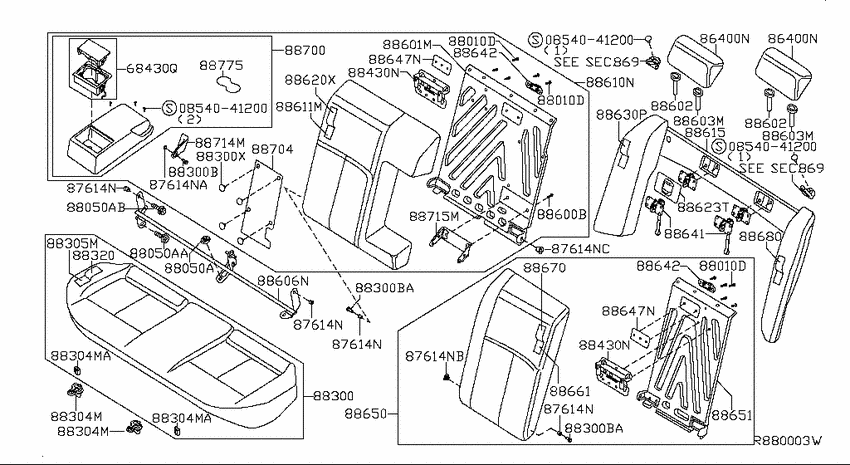 Rear seat