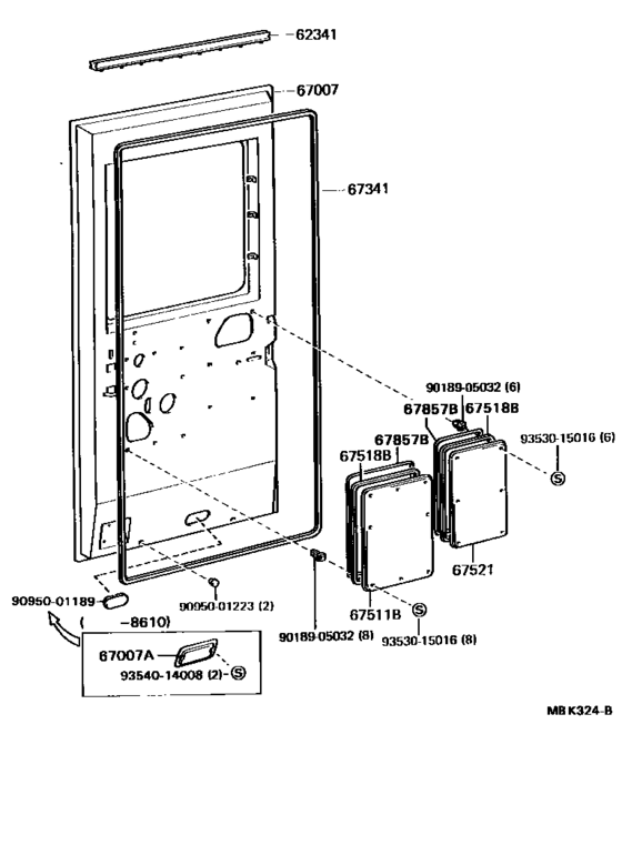 Rear Door Panel & Glass