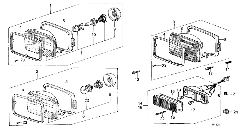 Headlight/ front combination light