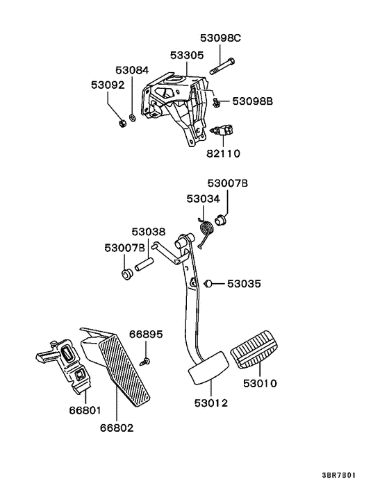 Brake & clutch pedal