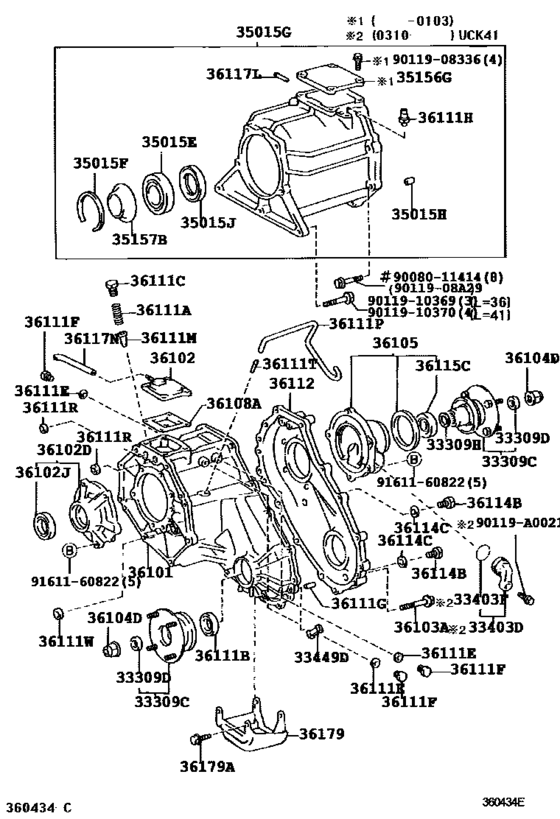Transfer Case & Extension Housing for 2002 2004 Toyota TUNDRA UCK40