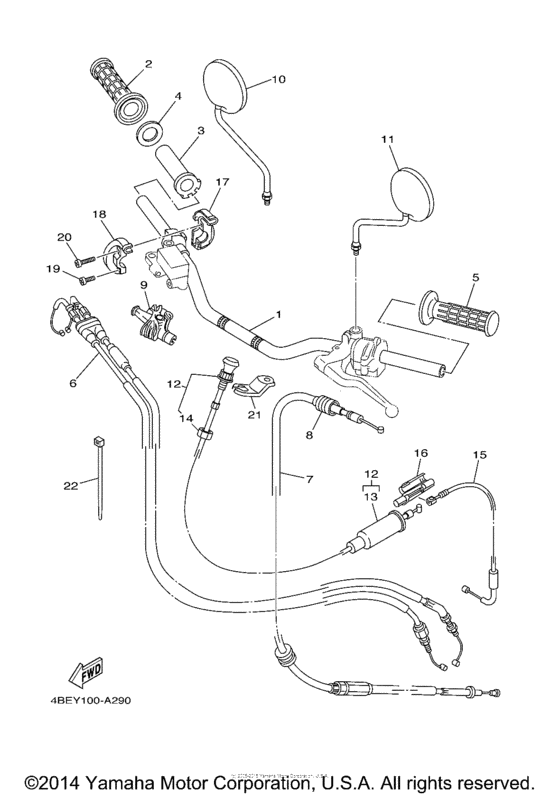 Steering handle & cable