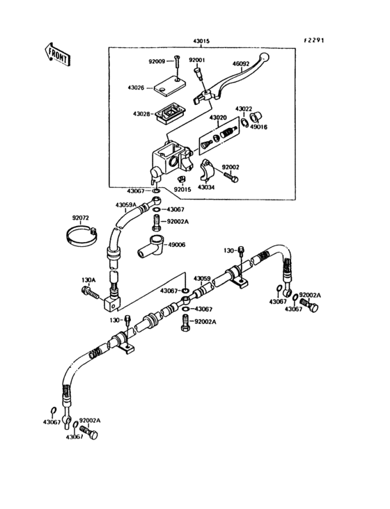 Front master cylinder