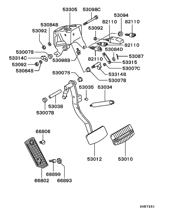Brake & clutch pedal