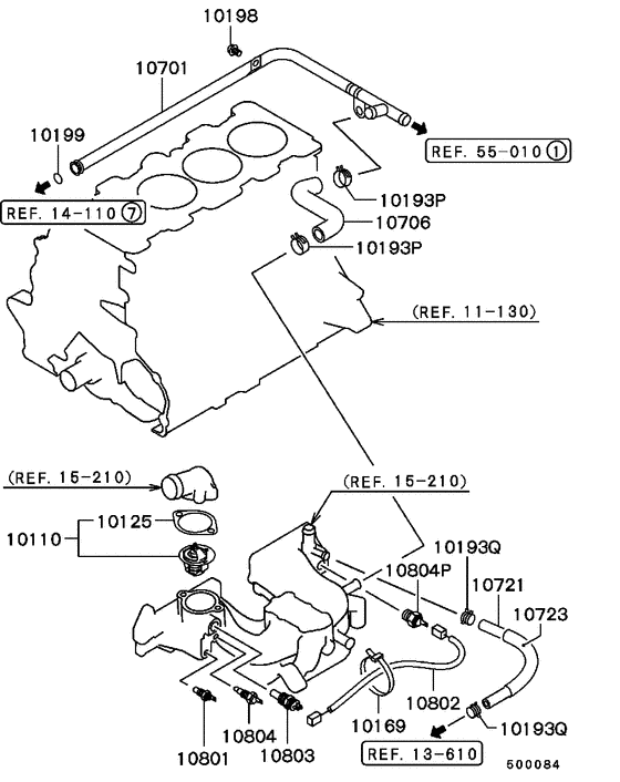 Water pipe & thermostat