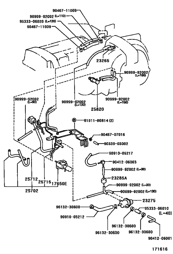 Vacuum Piping for 1992 - 1998 Toyota LAND CRUISER FZJ80 | General sales ...