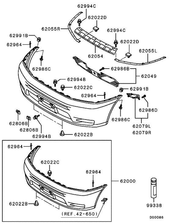 Front bumper & support