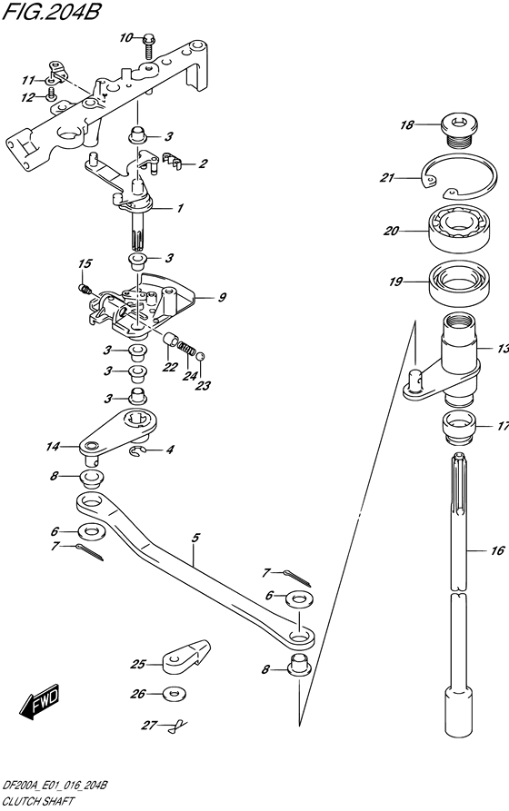 Clutch shaft