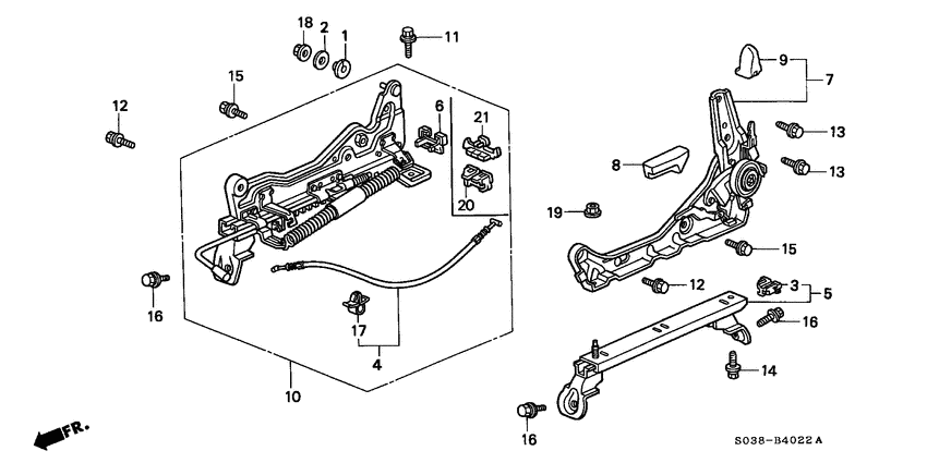 Front seat components