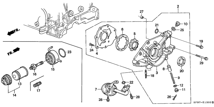 Oil pump/oil filter