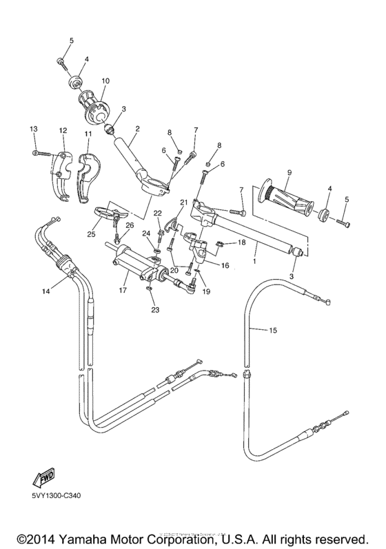 Steering handle & cable