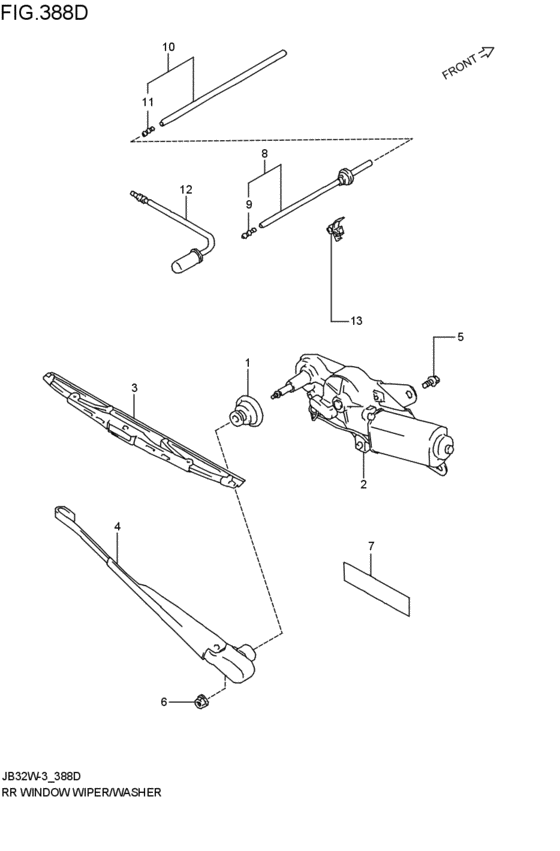 rear wind windshield wiper / washer