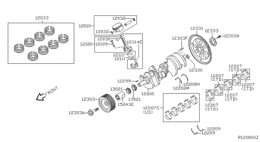 Piston,crankshaft & flywheel