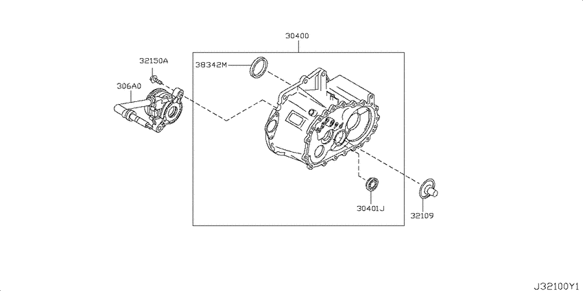 Transmission case & clutch release