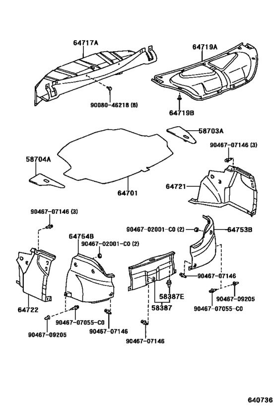 Package Tray Panel & Luggage Compartment Mat