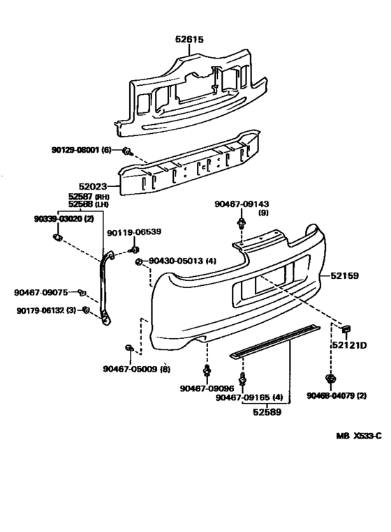 Rear Bumper & Bumper Stay