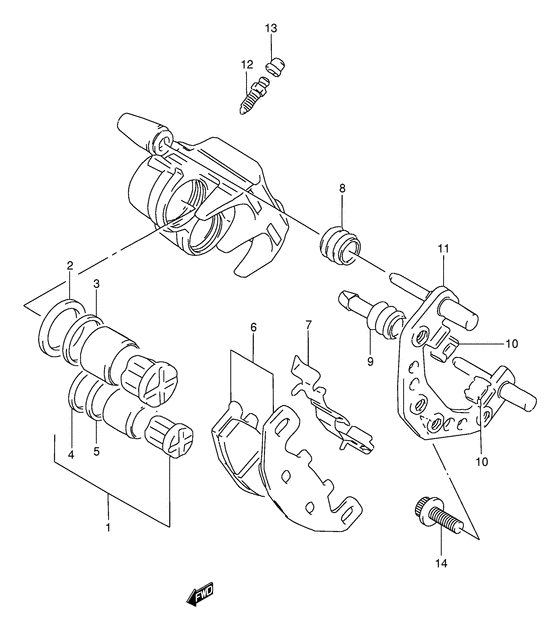 Front caliper