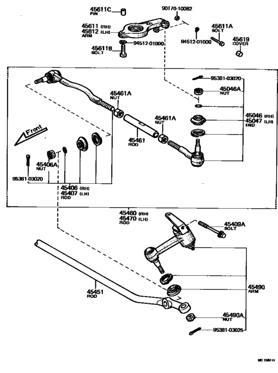 Front Steering Gear & Link