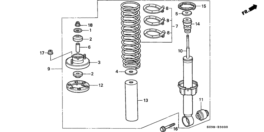 Rear shock absorber