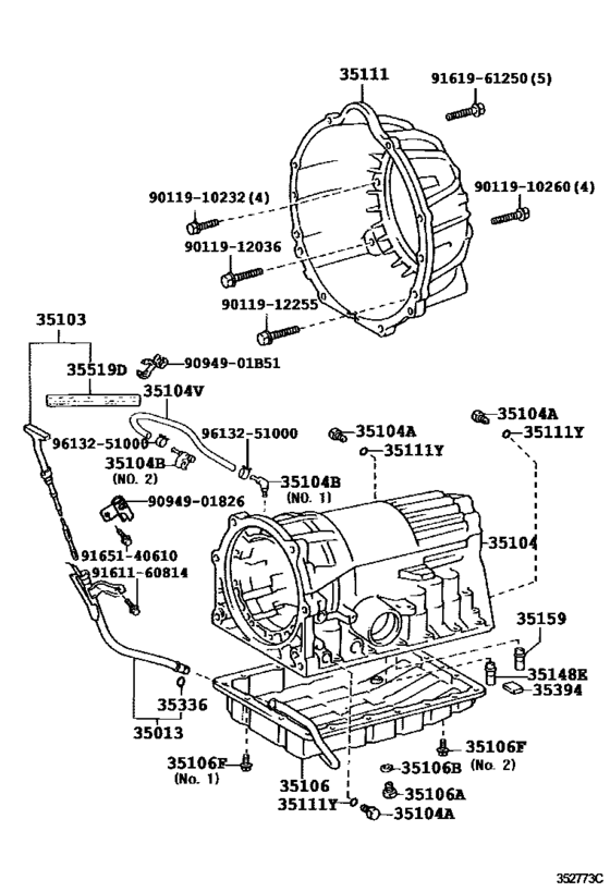 Transmission Case & Oil Pan (Atm)