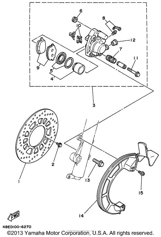 Front brake caliper