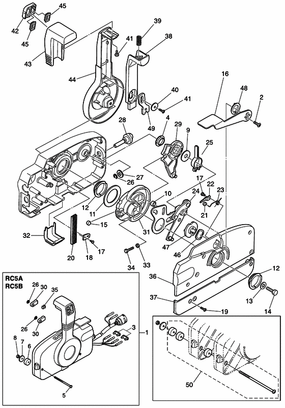 Component parts of remote control