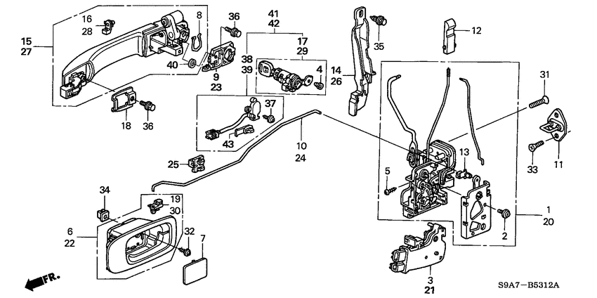 Front door locks/ outer handle