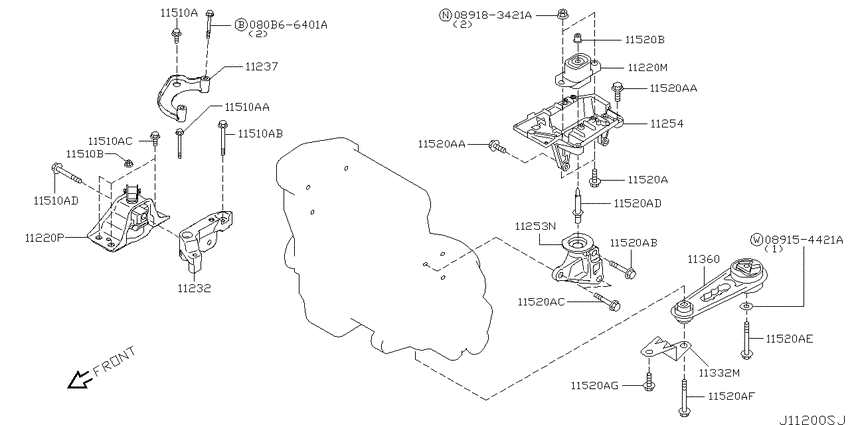 Engine & transmission   mounting