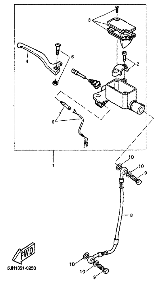 Front master cylinder