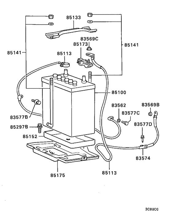 Battery cable & bracket