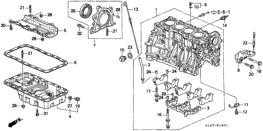Cylinder block/oil pan