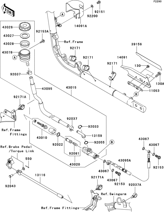Rear master cylinder