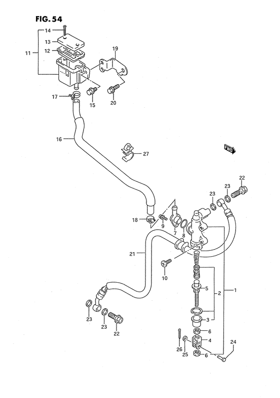 Rear master cylinder