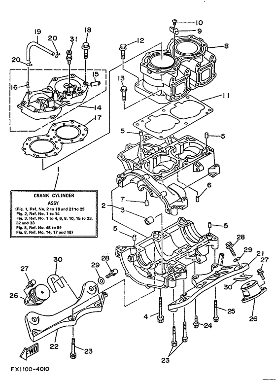 Cylinder. crankcase