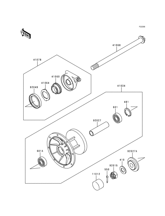 Front hub