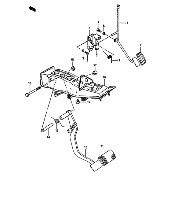 Pedal and pedal bracket