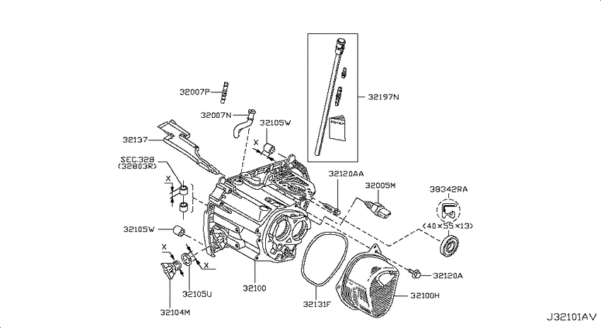 Transmission case & clutch release