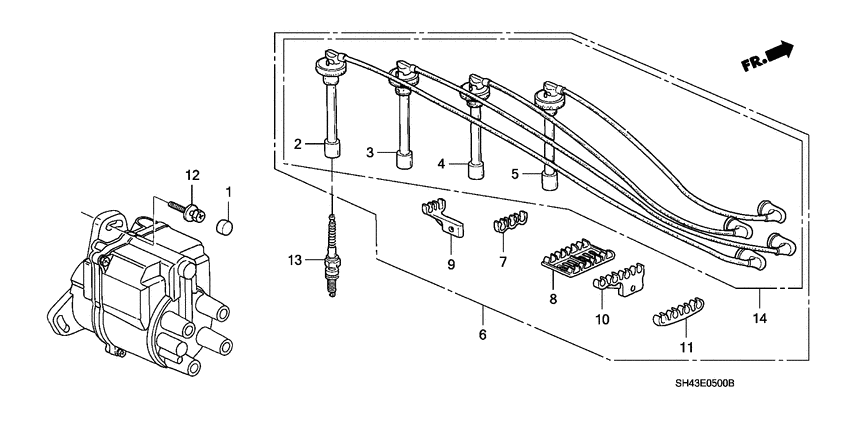 High tension cord/ spark plug