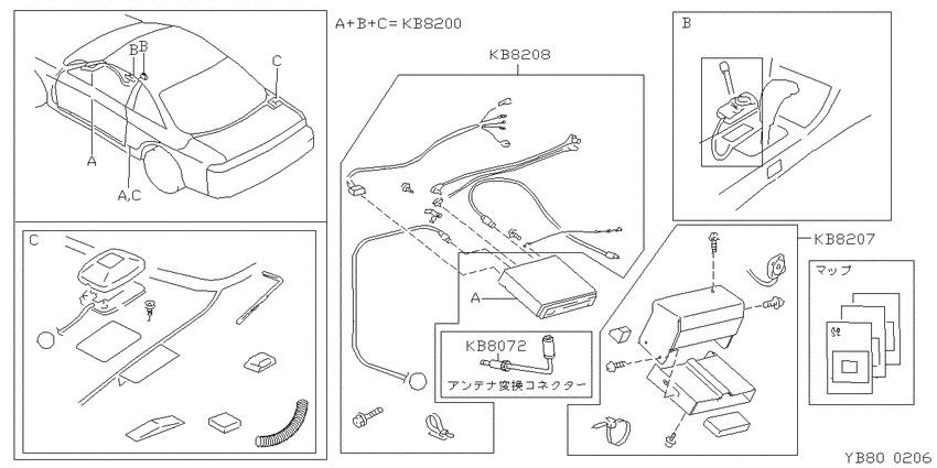 stereo, TV, navigator