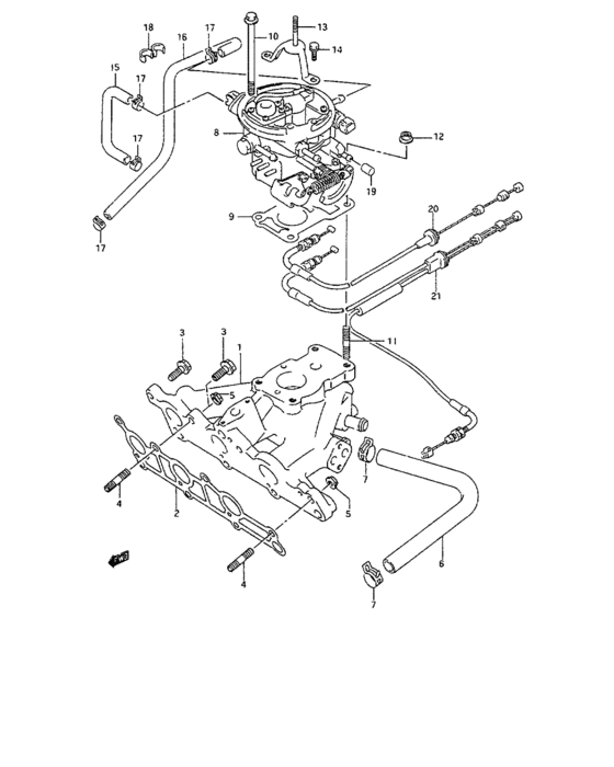 Intake manifold and throttle body