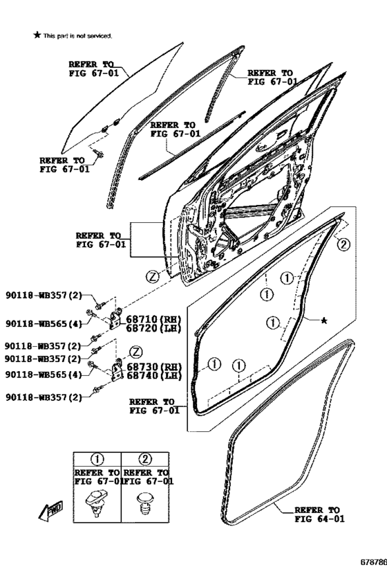 Front Door Window Regulator & Hinge