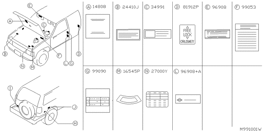 Caution plate & label
