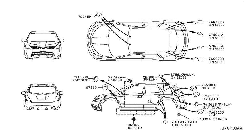 Body side fitting