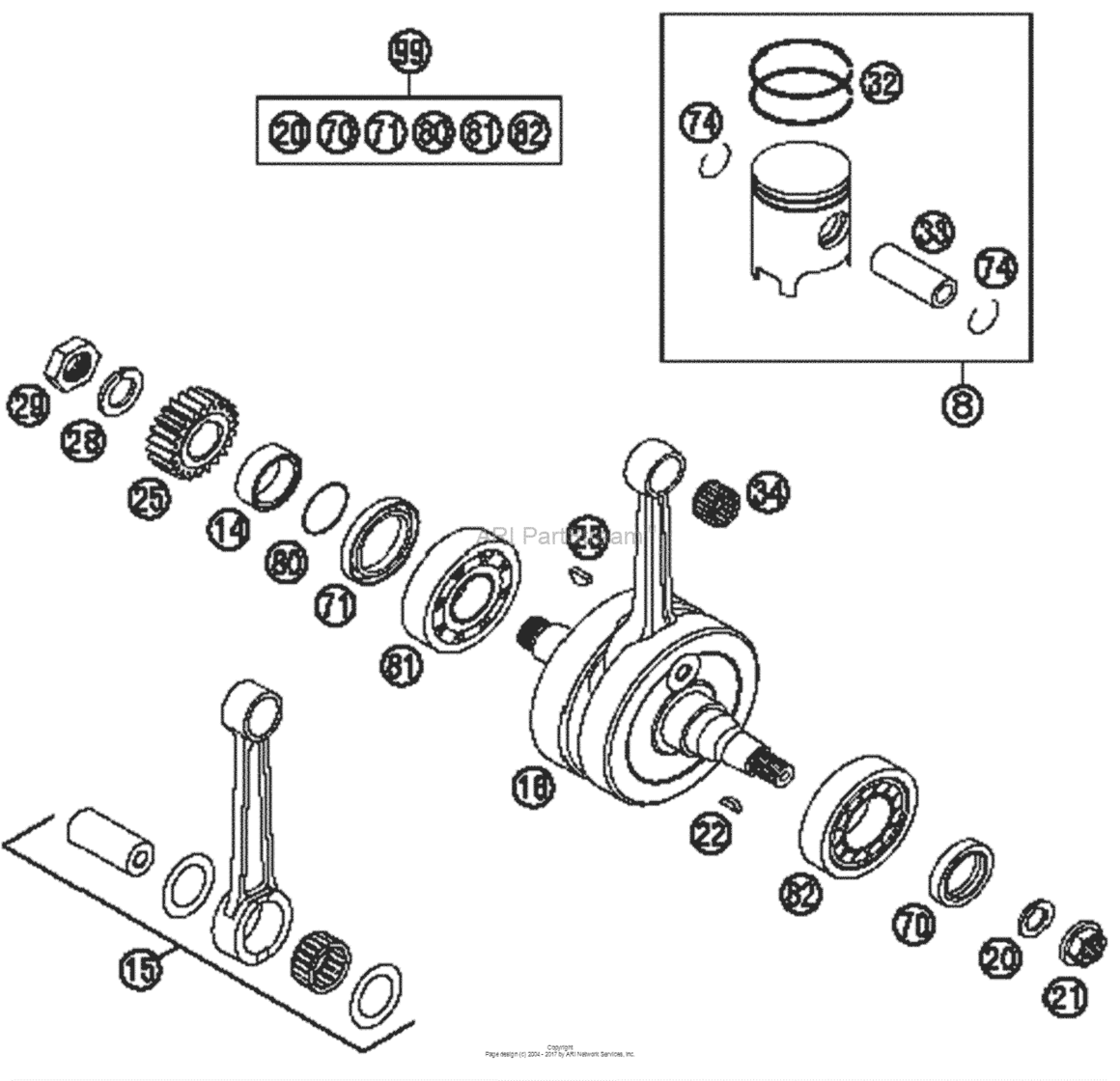 Crankshaft, Piston