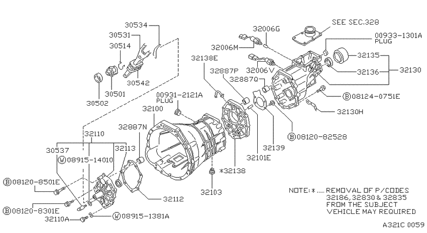 Transmission case & clutch release
