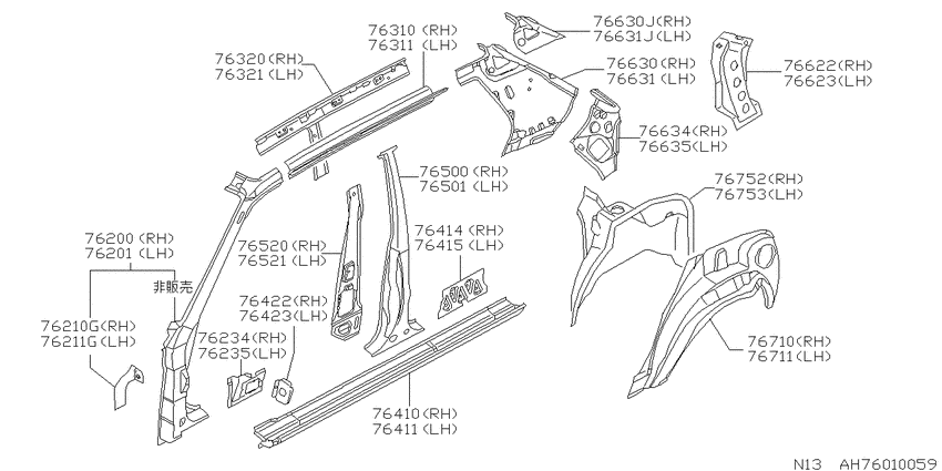 Body side panel
