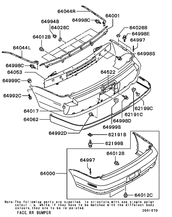 Rear bumper & support