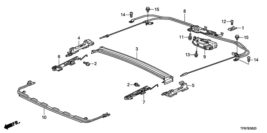 Roof slide components