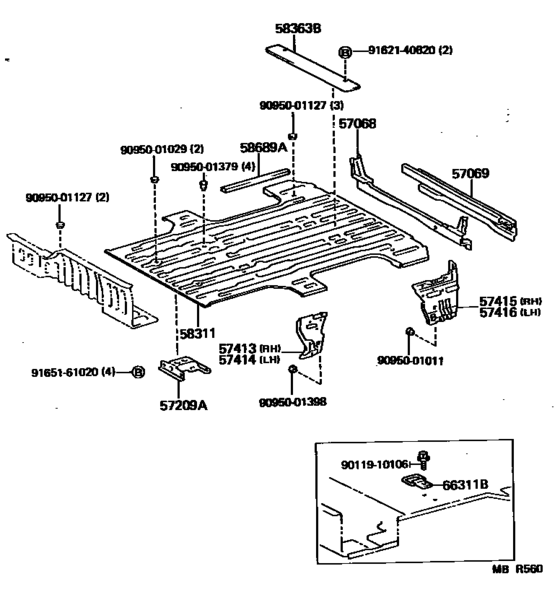 Rear Floor Panel & Rear Floor Member