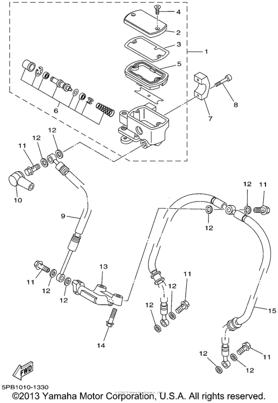 Front master cylinder